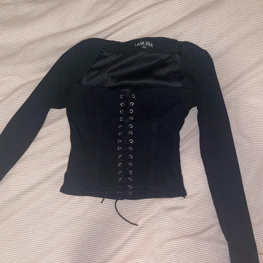 I.AM.GIA Long sleeve corset top